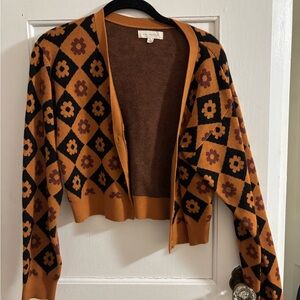 Women's Floral Patterned Cardigan Sweater